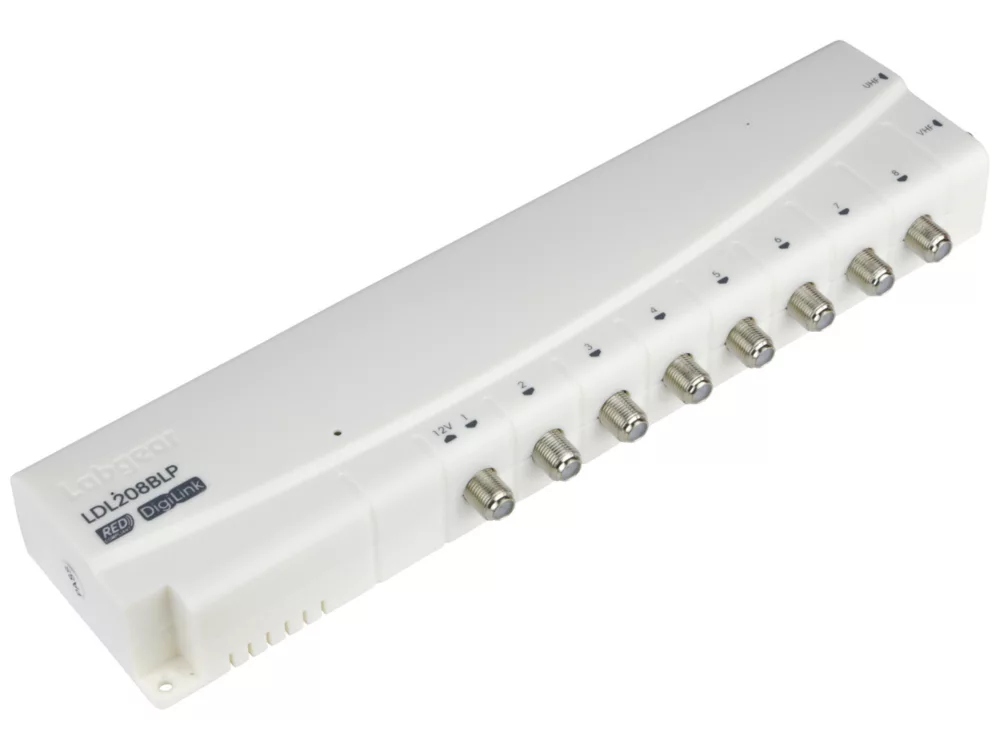 Labgear 8 Way Line Powered TV Amplifier with IR Bypass