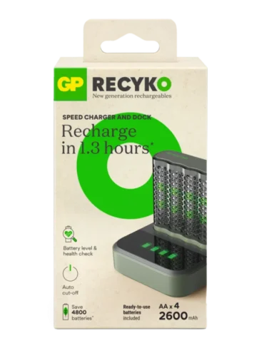 GP Greencell Recyko M452 USB Speed Battery Charger / 4 x AA Rechargeable / D451 Charger Dock