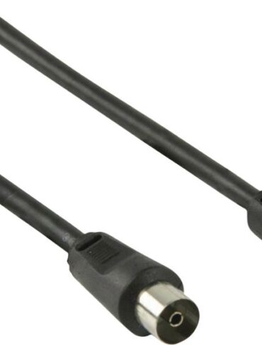 Coaxial Jack to Coaxial Plug Fly Lead 2m (Black)