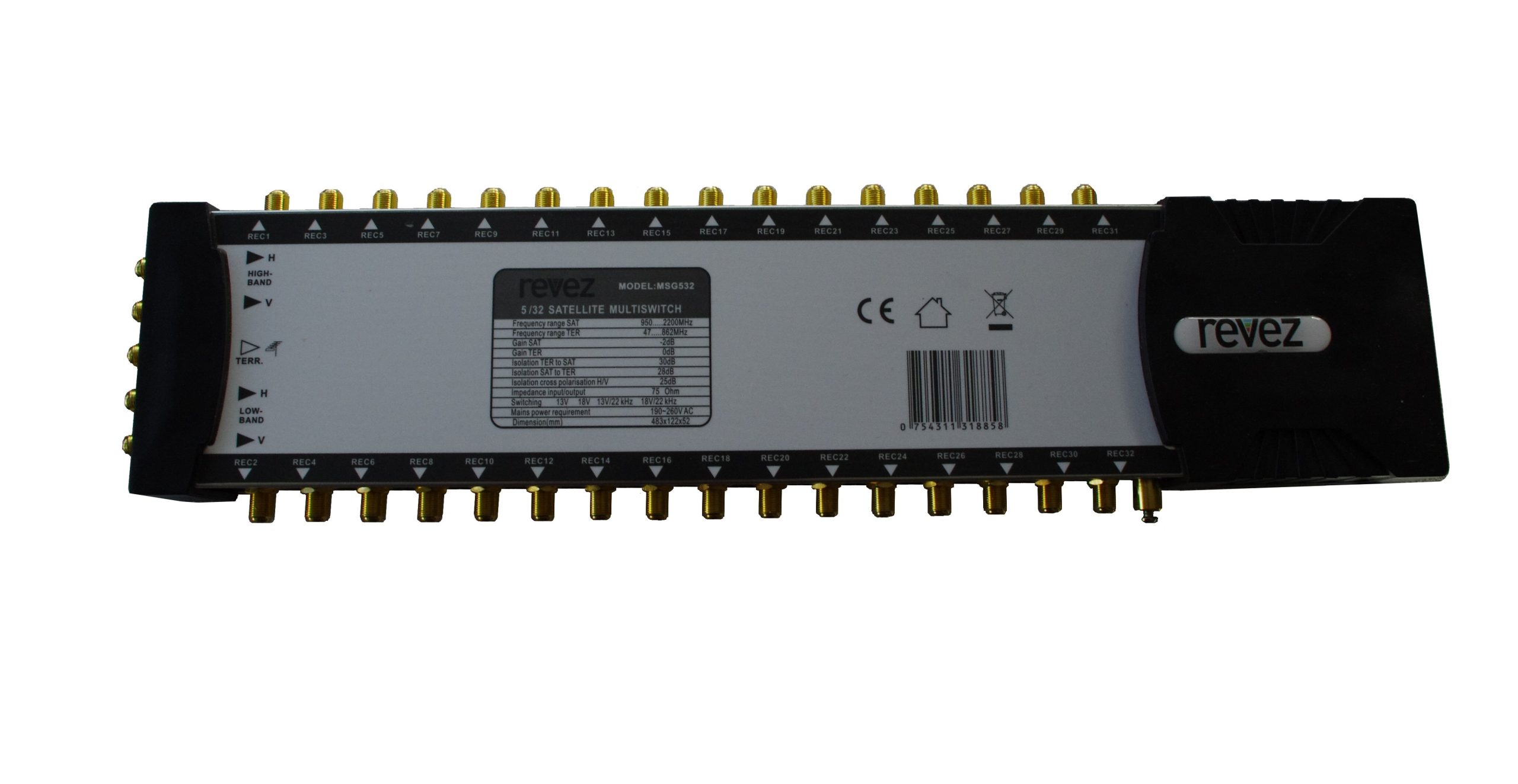 Revez 5 x 32 Satellite & Terrestrial Multiswitch
