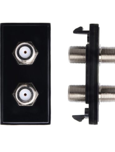 Twin F to F Connector Module Black