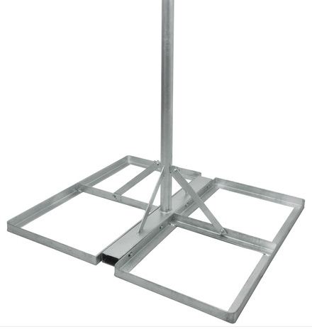 Non Penetrating Ground Mount 3ft with 3" Pole - 4 Slab - Heavy Duty