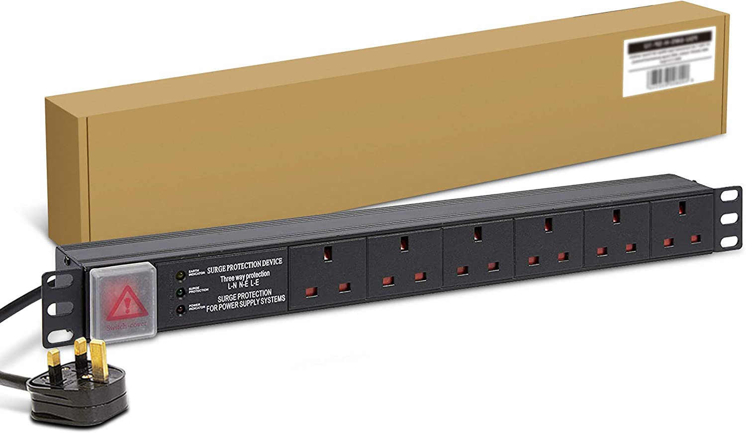 1U 6 Way PDU 19"