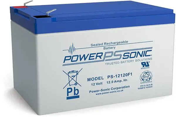 Powersonic 12V 12Ah VdS and NCP approved F1 VRLA Battery