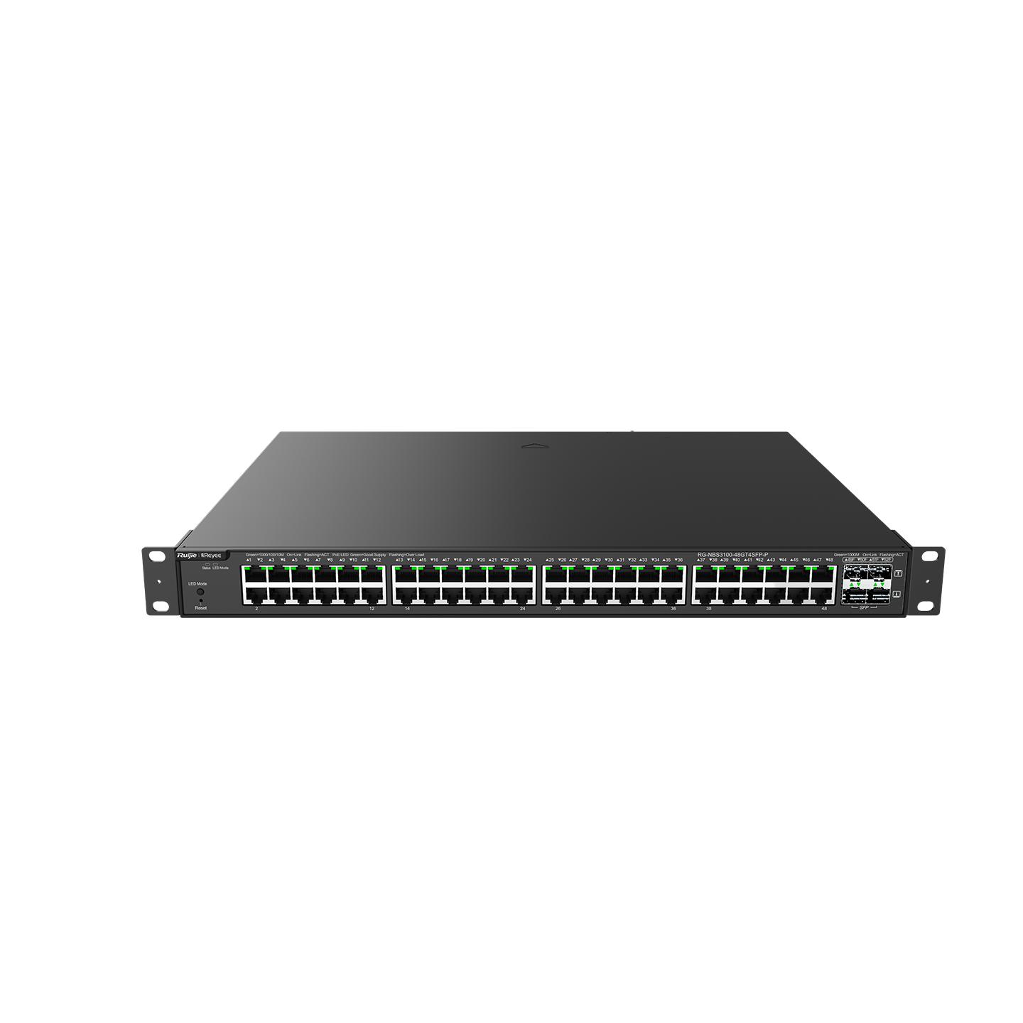 Reyee 52 Port Gigabit PoE+ Smart Switch 4 SFP Ports - Cloud Managed 370W