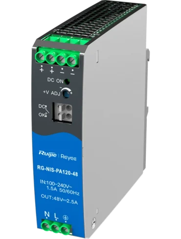 Reyee AC/DC 120W DIN Rail Power Supply for Industrial Switches