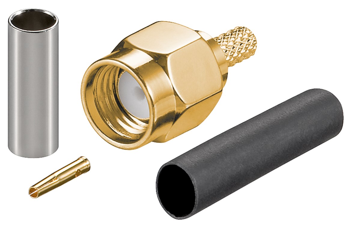 RP-SMA Male Crimp Connector for RG174/U