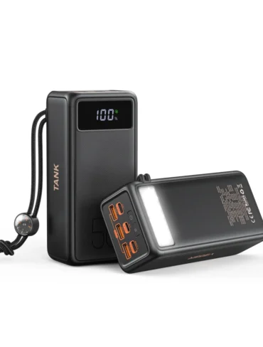 Veger Tank Boost 56,000mAh Powerbank, PD130W, QC3.0, LCD Display, Flashlight, Compass