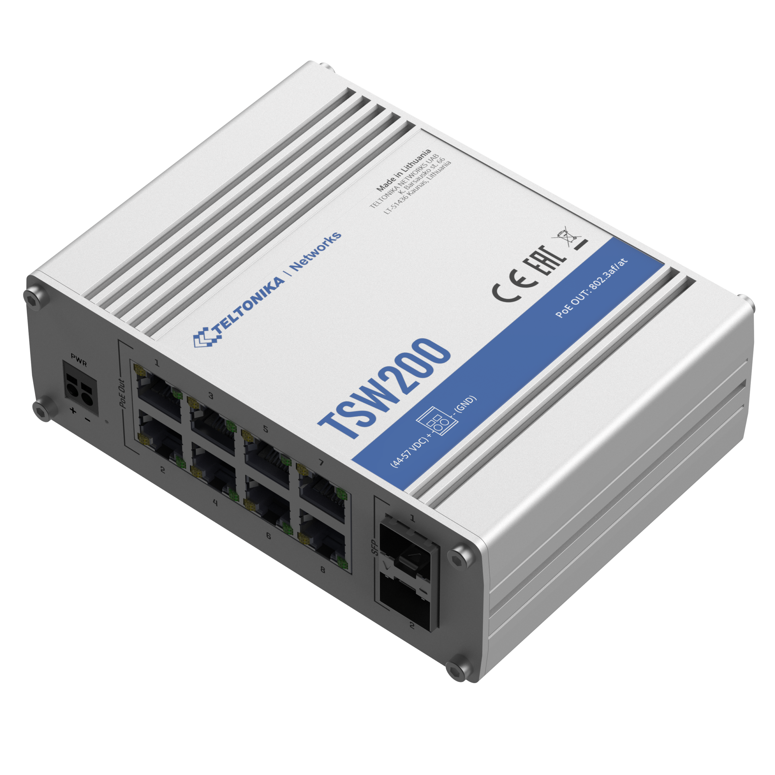 Teltonika 8 Port Gigabit PoE+ with 2 SFP Ports 240W Switch