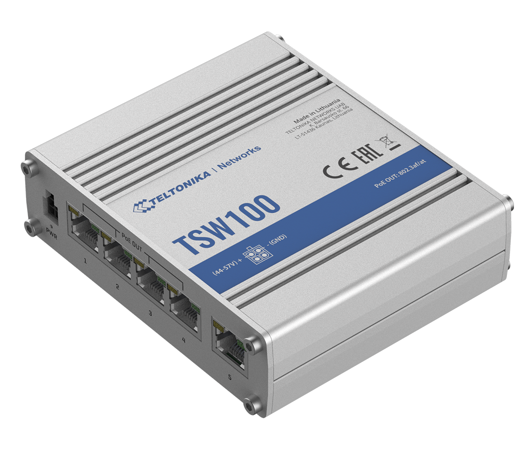 Teltonika 5 Port Gigabit PoE+ 120W Switch