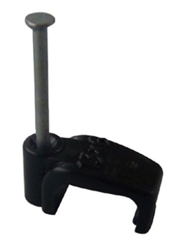 Black 13mm Cable Clips (100)
