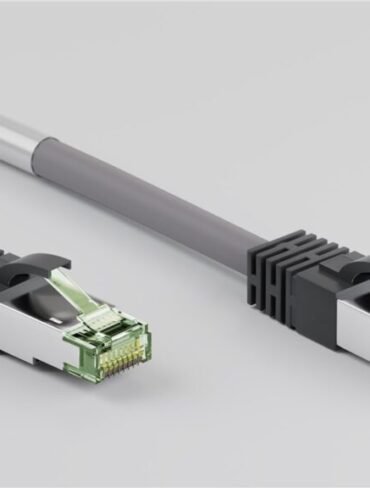 CAT 8.1 patch cable, S / FTP (PiMF), gray, 0.25 m