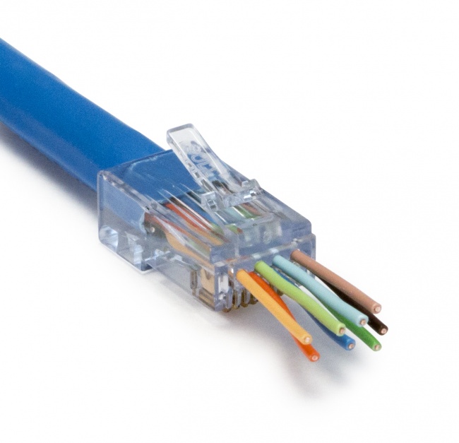 Easy Push Through CAT6 RJ45 Ethernet Connector (100)
