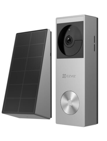 EZVIZ HP3 Pro - Battery Powered WiFi Doorbell Kit with Solar Panel 3MP 2K Grey