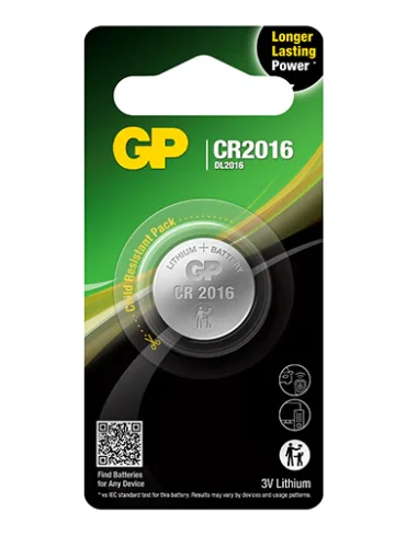 GP Greencell Lithium Coin Battery CR2016 / Single Pack