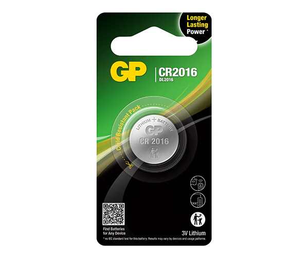 GP Greencell Lithium Coin Battery CR2016 / Single Pack