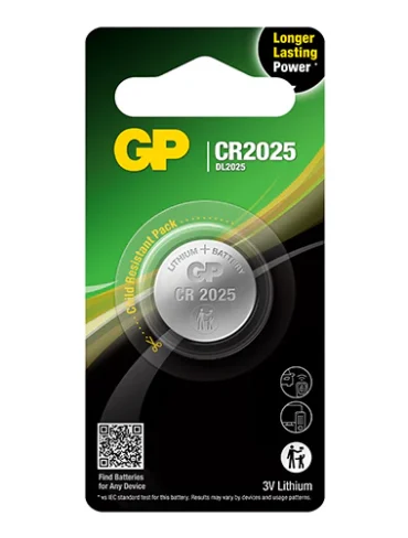 GP Greencell Lithium Coin Battery CR2025 / Single Pack