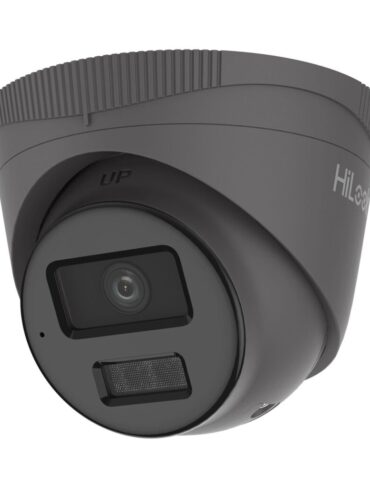 HiLook IP 4MP Hybrid Light Turret Camera with Mic 2.8mm Grey