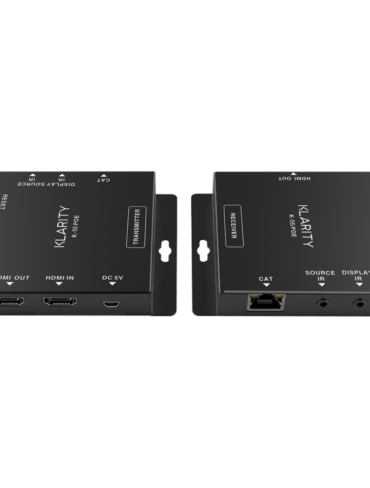 Klarity HDMI Extender Over Single CAT5/6 PoE with IR Control and HDMI Loop-Through