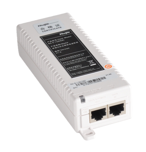 Ruijie PoE Injector 50V 15.4W (1000Base-T, 802.3af)