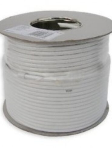 White RG6 Satellite Cable (100m)