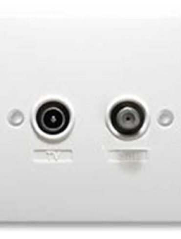 TV/SAT Diplexed Wall Plate (Screened)