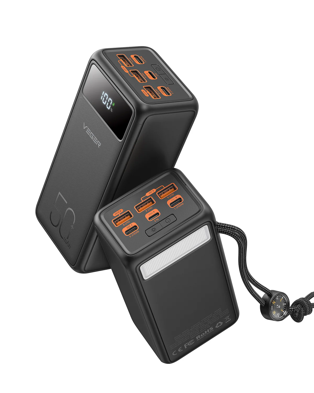 Veger Tank Lite 50,000mAh Powerbank, PD22W, LCD Display, Flashlight, Compass