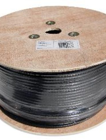Black Twin RG6 Satellite Cable (125m)