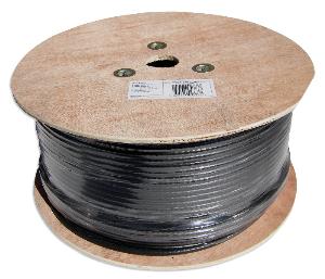 Black Twin RG6 Satellite Cable (125m)