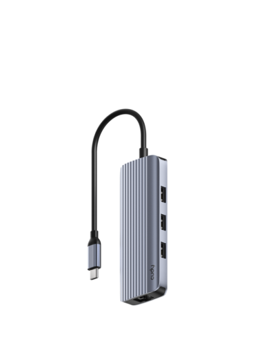 Cudy 6 in 1 USB-C Hub with GB Ethernet, 5Gbps, 4K HDMI 60Hz USB-A, USB-C Ports UH606