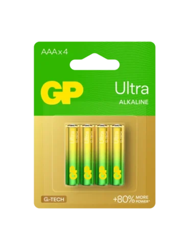 GP Ultra Alkaline AAA / 4 Pack