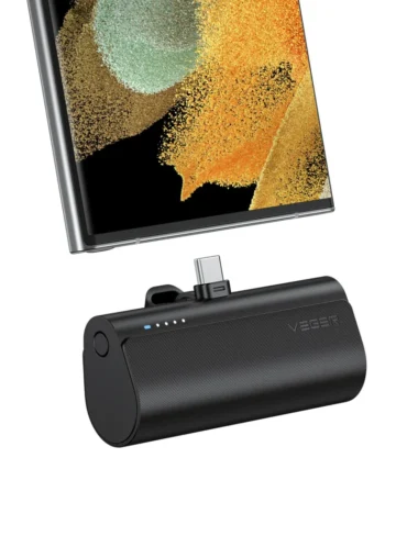Veger 5,000mAh Powerbank, PD20W, Built In USB-C, Plug In Type