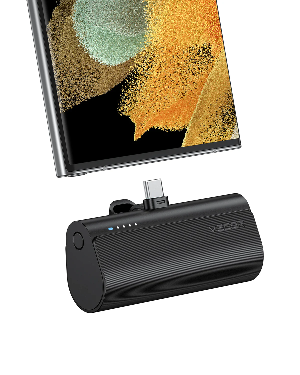 Veger 5,000mAh Powerbank, PD20W, Built In USB-C, Plug In Type