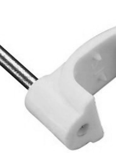White 13mm Cable Clips (100)