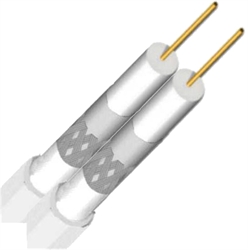 Twin White Micro Shotgun Cable CT63 (100m)