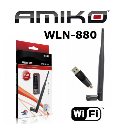 Amiko WLN-880 USB WiFi Stick (5dBi Gain)